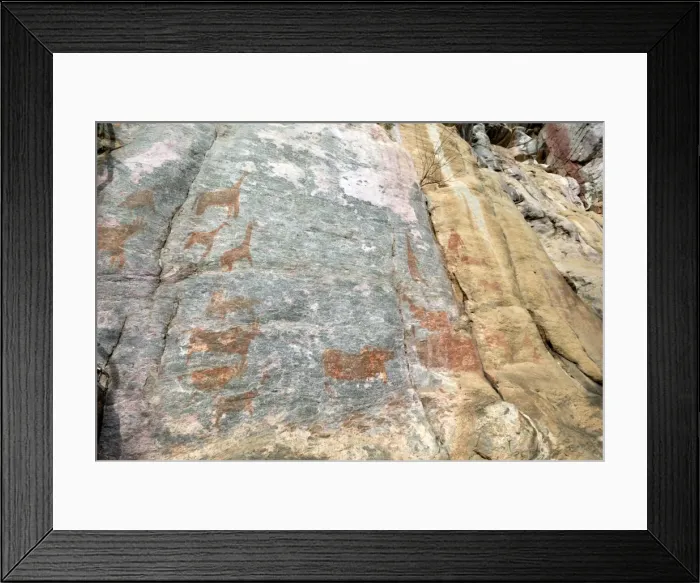 Framed Print : Rock paintings, Tsodilo Hills, UNESCO World Heritage Site, Botswana, Africa Framed Print : Rock paintings, Tsodilo Hills, UNESCO World Heritage Site, Botswana, Africa