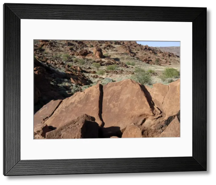 Framed Print : Rock engravings, UNESCO World Heritage Site, Twyfelfontein, Namibia, Africa Framed Print : Rock engravings, UNESCO World Heritage Site, Twyfelfontein, Namibia, Africa