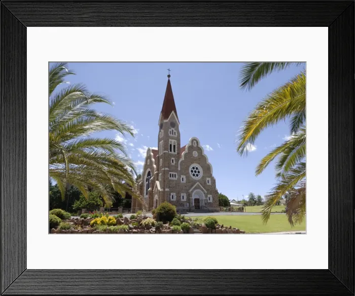 Framed Print : Picturesque church, Windhoek, Namibia, Africa Framed Print : Picturesque church, Windhoek, Namibia, Africa