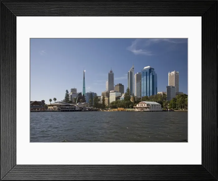 Framed Print : City centre from the Swan River, Perth, Western Australia, Australia, Pacific Framed Print : City centre from the Swan River, Perth, Western Australia, Australia, Pacific