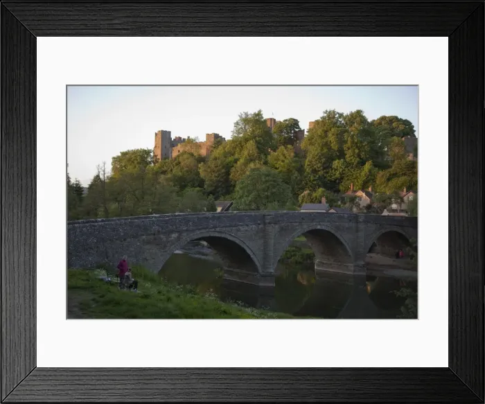 Framed Print : Ludlow Castle and Dinham Bridge in the evening, Shropshire, England, United Kingdom Framed Print : Ludlow Castle and Dinham Bridge in the evening, Shropshire, England, United Kingdom