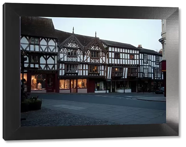 Ludlow town centre in the evening, Shropshire, England, United Kingdom, Europe