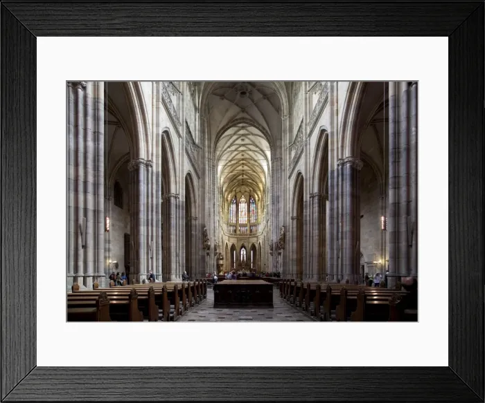 Framed Print : Interior of St. Vituss Cathedral looking east, Prague Castle, Prague Framed Print : Interior of St. Vituss Cathedral looking east, Prague Castle, Prague