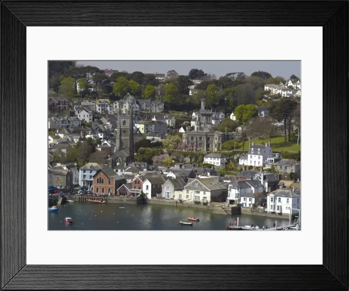 Framed Print : View from Penleath Point, Fowey, Cornwall, England, United Kingdom, Europe
