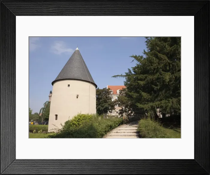 Framed Print : The 15th century Turm Tower (Tour Camoufle), a fortified section of the old city walls Framed Print : The 15th century Turm Tower (Tour Camoufle), a fortified section of the old city walls