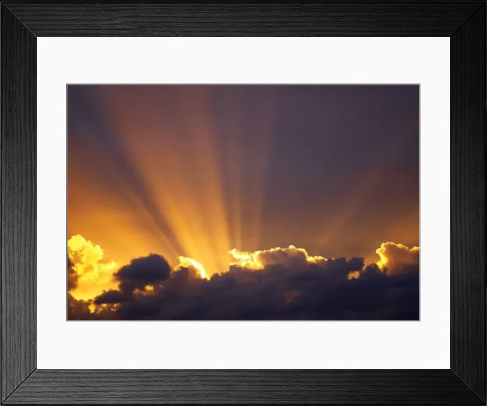 Framed Print : Sun beams through stormy sky, Sydney, New South Wales, Australia, Pacific Framed Print : Sun beams through stormy sky, Sydney, New South Wales, Australia, Pacific