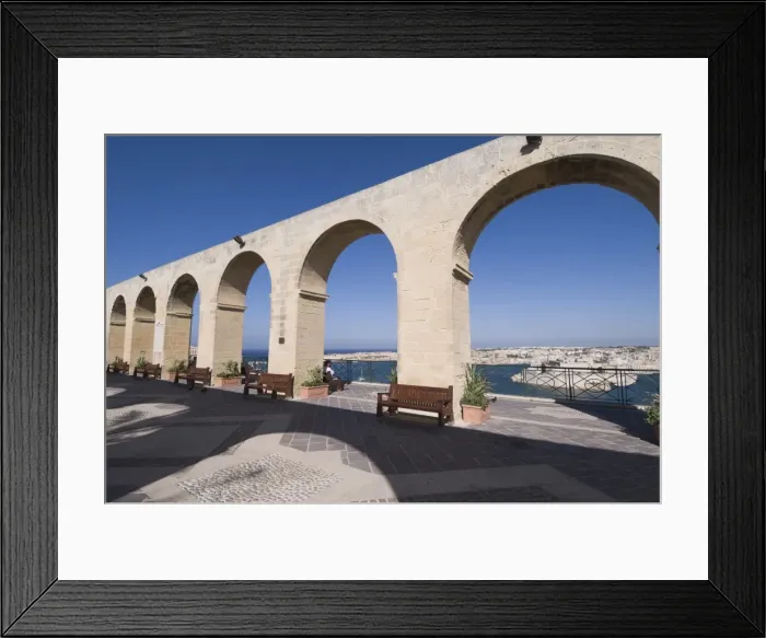 Framed Print : Barracca Gardens, Valletta, Malta, Europe Framed Print : Barracca Gardens, Valletta, Malta, Europe