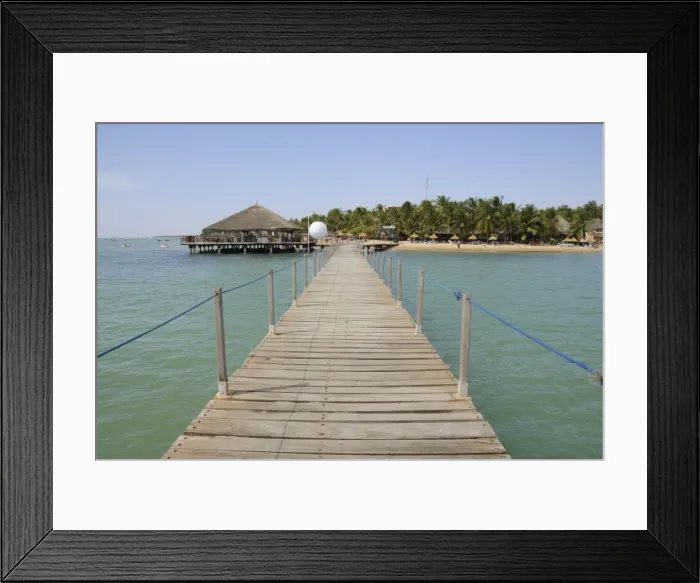 Framed Print : Jetty and Beach hut, Saly, Senegal, West Africa, Africa Framed Print : Jetty and Beach hut, Saly, Senegal, West Africa, Africa