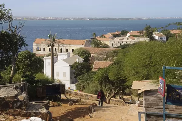 Goree Island famous for its role in slavery, view over to Dakar, Senegal