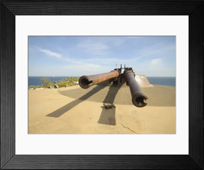 Framed Print : Guns, Goree Island famous for its role in slavery, near Dakar, Senegal Framed Print : Guns, Goree Island famous for its role in slavery, near Dakar, Senegal