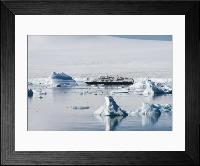 Framed Print : Tour ship in ice near Brown Bluff, Antarctic Peninsula, Antarctica, Polar Regions Framed Print : Tour ship in ice near Brown Bluff, Antarctic Peninsula, Antarctica, Polar Regions