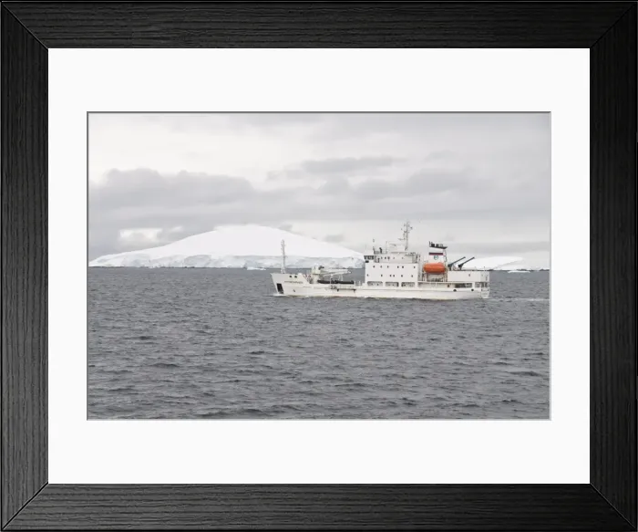 Framed Print : Ship sailing in the waters around the Antarctic Peninsula, Antarctica, Polar Regions