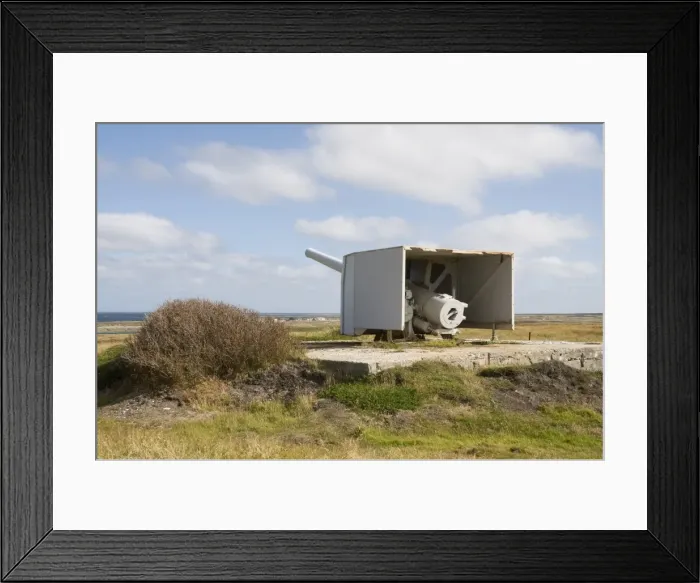 Framed Print : Old World War II gun, Port Stanley, Falkland Islands, South America Framed Print : Old World War II gun, Port Stanley, Falkland Islands, South America