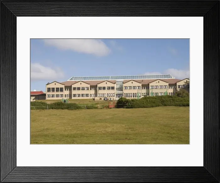 Framed Print : New school, Port Stanley, Falkland Islands, South America Framed Print : New school, Port Stanley, Falkland Islands, South America