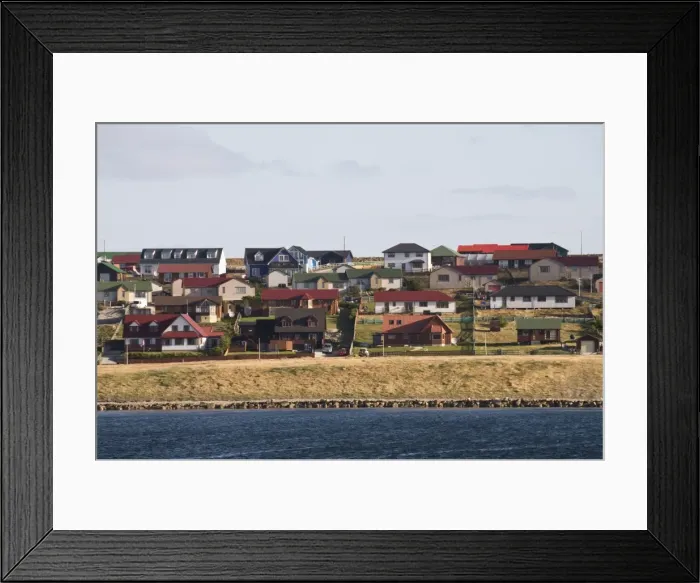 Framed Print : New housing, Port Stanley, Falkland Islands, South America Framed Print : New housing, Port Stanley, Falkland Islands, South America