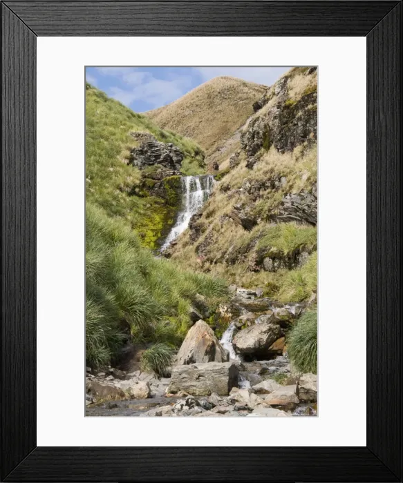 Framed Print : Waterfall, Fortuna Bay, South Georgia, South Atlantic Framed Print : Waterfall, Fortuna Bay, South Georgia, South Atlantic