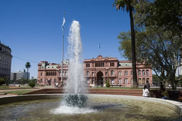 Casa Rosada (Presidential Palace) where Eva Peron (Evita) used to appear on the left hand balcony