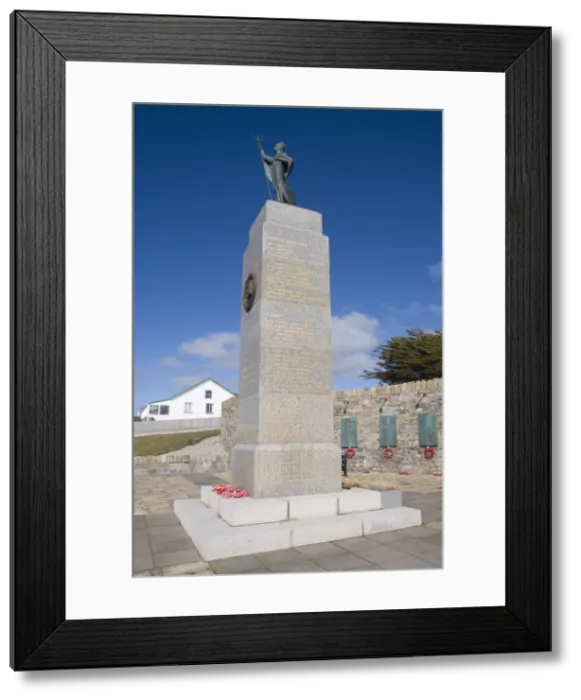 Framed Print : War memorial for Falklands War with Argentina, Port Stanley, Falkland Islands Framed Print : War memorial for Falklands War with Argentina, Port Stanley, Falkland Islands