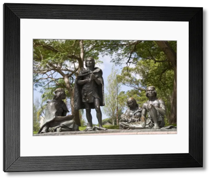 Framed Print : Statue of Carruas Indians, Montevideo, Uruguay, South America Framed Print : Statue of Carruas Indians, Montevideo, Uruguay, South America