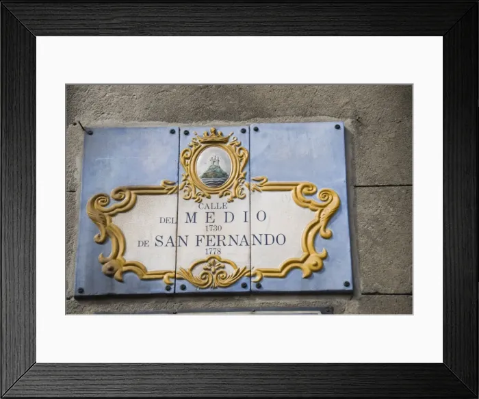Framed Print : Colourful street sign, Montevideo, Uruguay, South America Framed Print : Colourful street sign, Montevideo, Uruguay, South America