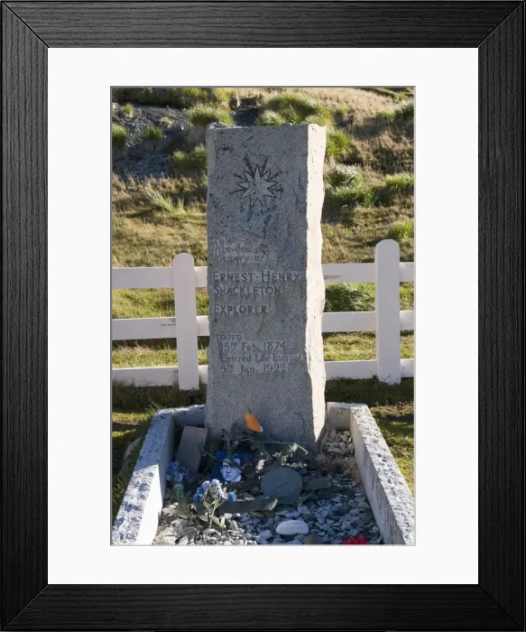 Framed Print : Shackletons grave, Grytviken, South Georgia, South Atlantic Framed Print : Shackletons grave, Grytviken, South Georgia, South Atlantic