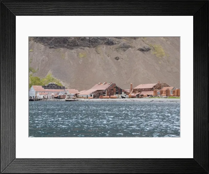 Framed Print : Old whaling station at Stromness Bay, South Georgia, South Atlantic Framed Print : Old whaling station at Stromness Bay, South Georgia, South Atlantic