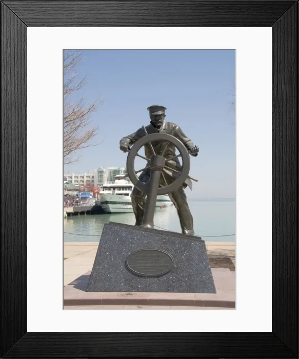 Framed Print : Captain on the Helm statue, Navy Pier, Chicago, Illinois, United States of America Framed Print : Captain on the Helm statue, Navy Pier, Chicago, Illinois, United States of America