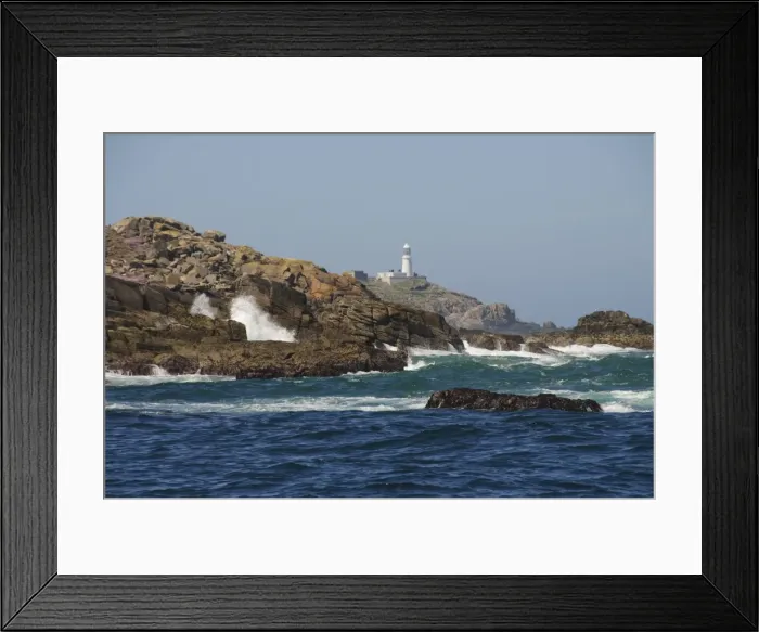 Framed Print : Round Island with lighthouse, Isles of Scilly, Cornwall, United Kingdom, Europe Framed Print : Round Island with lighthouse, Isles of Scilly, Cornwall, United Kingdom, Europe