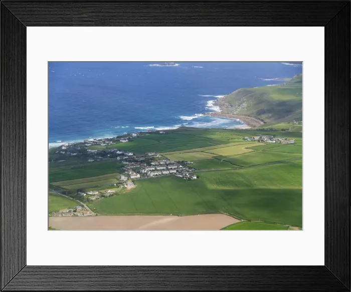 Framed Print : Aerial shot of Penzance area, Cornwall, United Kingdom, Europe Framed Print : Aerial shot of Penzance area, Cornwall, United Kingdom, Europe