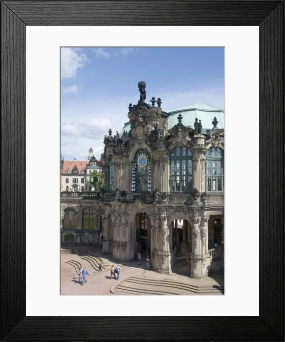 Framed Print : Glockenspiel Pavilion, Zwinger, Dresden, Saxony, Germany, Europe