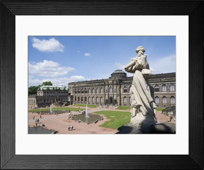 Framed Print : Gallery of Old Masters in background, Zwinger, Dresden, Saxony, Germany, Europe Framed Print : Gallery of Old Masters in background, Zwinger, Dresden, Saxony, Germany, Europe