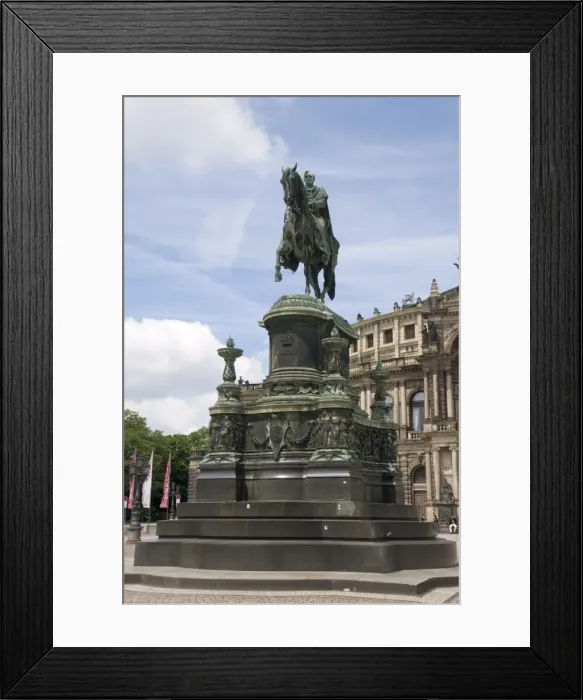 Framed Print : Statue of the Saxon King John, Dresden, Saxony, Germany, Europe