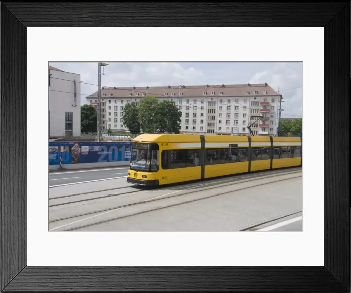 Framed Print : Tram, Dresden, Saxony, Germany, Europe Framed Print : Tram, Dresden, Saxony, Germany, Europe
