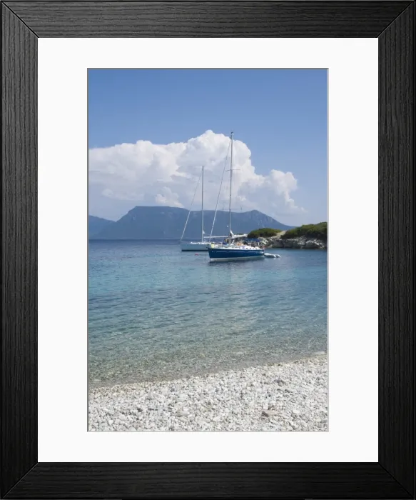 Framed Print : Sailing boats, Meganisi, Ionian Islands, Greek Islands, Greece, Europe Framed Print : Sailing boats, Meganisi, Ionian Islands, Greek Islands, Greece, Europe