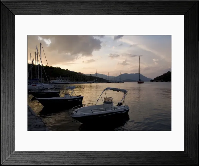 Framed Print : Boats in harbour, Vathi, Meganisi, Ionian Islands, Greek Islands, Greece, Europe Framed Print : Boats in harbour, Vathi, Meganisi, Ionian Islands, Greek Islands, Greece, Europe