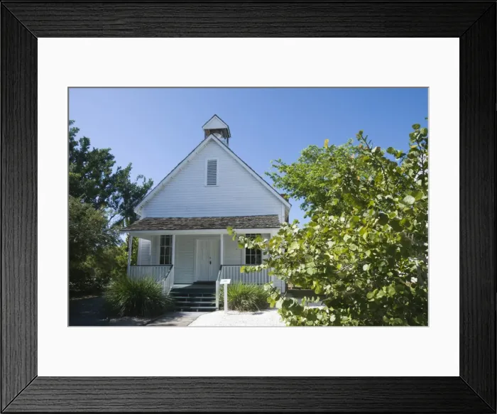 Framed Print : Old houses in historic village museum, Sanibel Island, Gulf Coast, Florida Framed Print : Old houses in historic village museum, Sanibel Island, Gulf Coast, Florida
