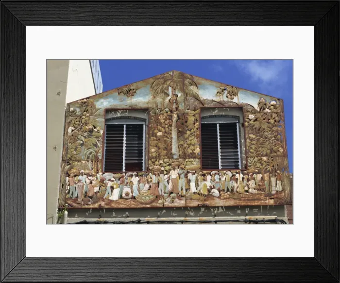 Framed Print : Painted house, Fort de France, Martinique, West Indies, Caribbean, Central America Framed Print : Painted house, Fort de France, Martinique, West Indies, Caribbean, Central America
