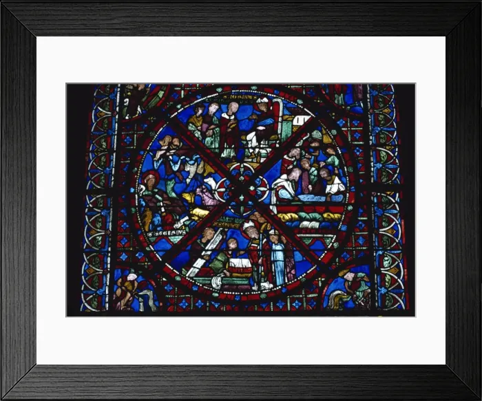 Framed Print : Stained glass window of Les Reliques de St. Etienne, Cathedrale St. Etienne Framed Print : Stained glass window of Les Reliques de St. Etienne, Cathedrale St. Etienne