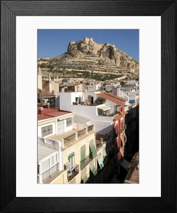 Framed Print : Chateau Santa Barbara, Alicante, Valencia province, Spain, Europe Framed Print : Chateau Santa Barbara, Alicante, Valencia province, Spain, Europe
