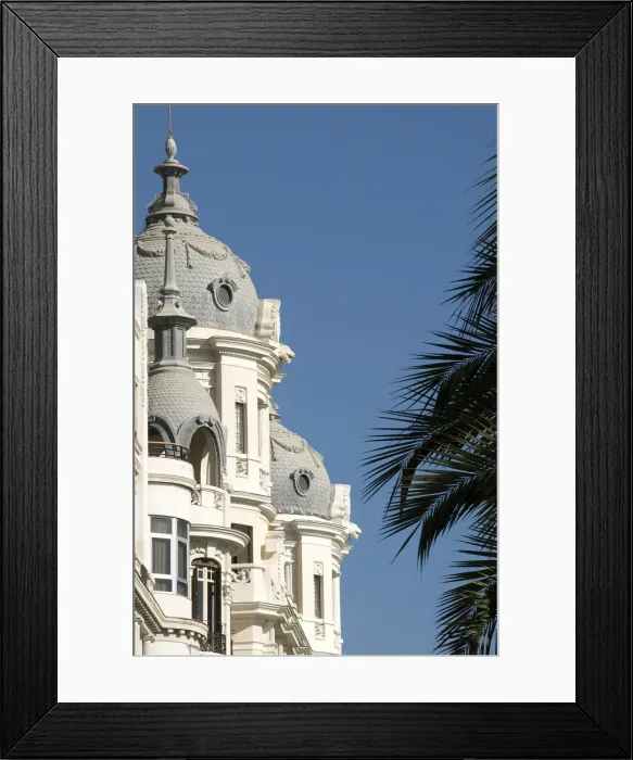 Framed Print : Cupolas and facades, Alicante, Valencia province, Spain, Europe