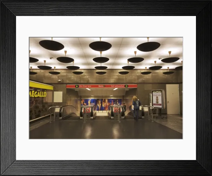 Framed Print : Interchange at metro station, Budapest, Hungary, Europe Framed Print : Interchange at metro station, Budapest, Hungary, Europe