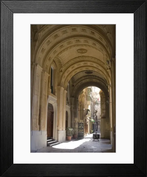 Framed Print : Street scene, Valletta, Malta, Europe Framed Print : Street scene, Valletta, Malta, Europe