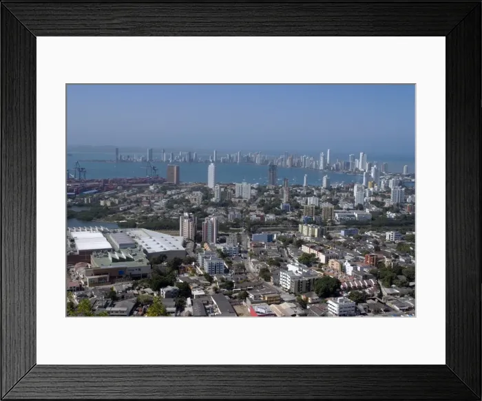 Framed Print : View over Boca Grande and the new city from the Convento de Santa Cruz de la Popa Framed Print : View over Boca Grande and the new city from the Convento de Santa Cruz de la Popa