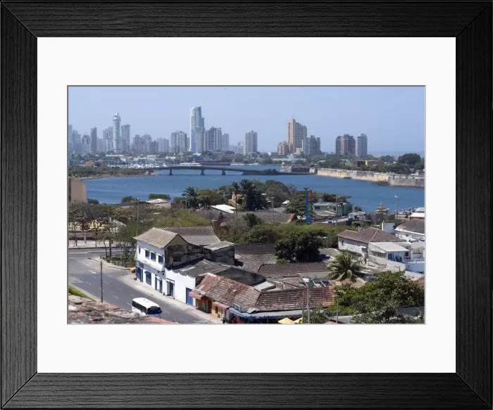 Framed Print : View from Fort San Felipe towards Boca Grande, Cartagena, Colombia, South America Framed Print : View from Fort San Felipe towards Boca Grande, Cartagena, Colombia, South America