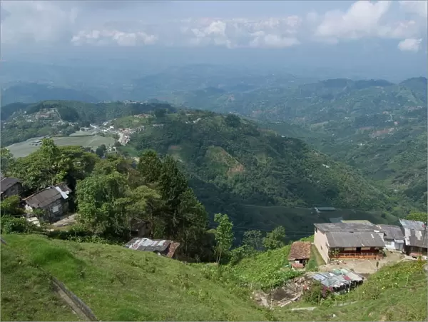 Hills and coffee plantations near Manizales, Colombia, South America
