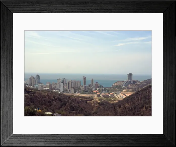Framed Print : View of holiday condominiums, Santa Marta, Colombia, South America Framed Print : View of holiday condominiums, Santa Marta, Colombia, South America