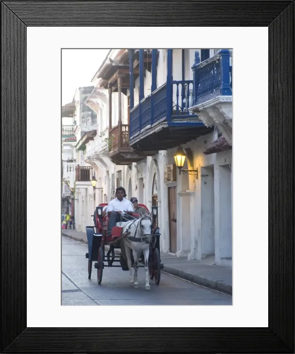 Framed Print : Carriage through the Ciudad Amurallada (Walled Town), UNESCO World Heritage Site Framed Print : Carriage through the Ciudad Amurallada (Walled Town), UNESCO World Heritage Site