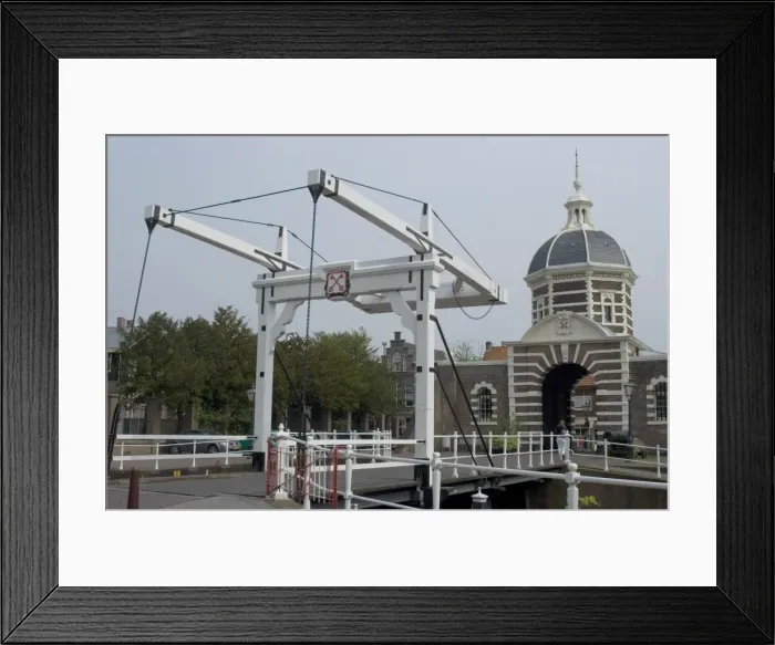 Framed Print : West Gate and Bridge, Leiden, Netherlands, Europe Framed Print : West Gate and Bridge, Leiden, Netherlands, Europe