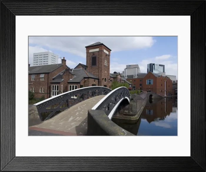 Framed Print : Canal near the Sea Life Centre, Birmingham, England, United Kingdom, Europe