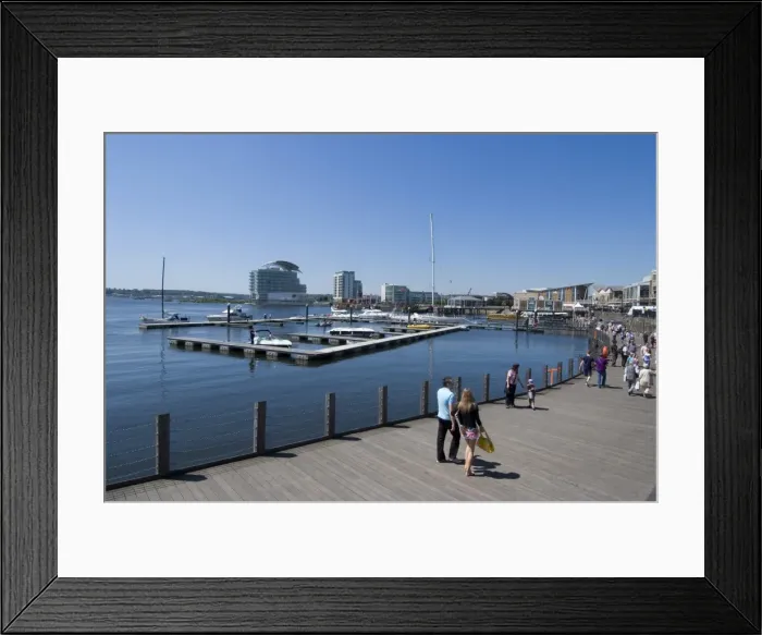 Framed Print : Promenade along Mermaid Quay, Cardiff Bay, Cardiff, Wales, United Kingdom, Europe Framed Print : Promenade along Mermaid Quay, Cardiff Bay, Cardiff, Wales, United Kingdom, Europe